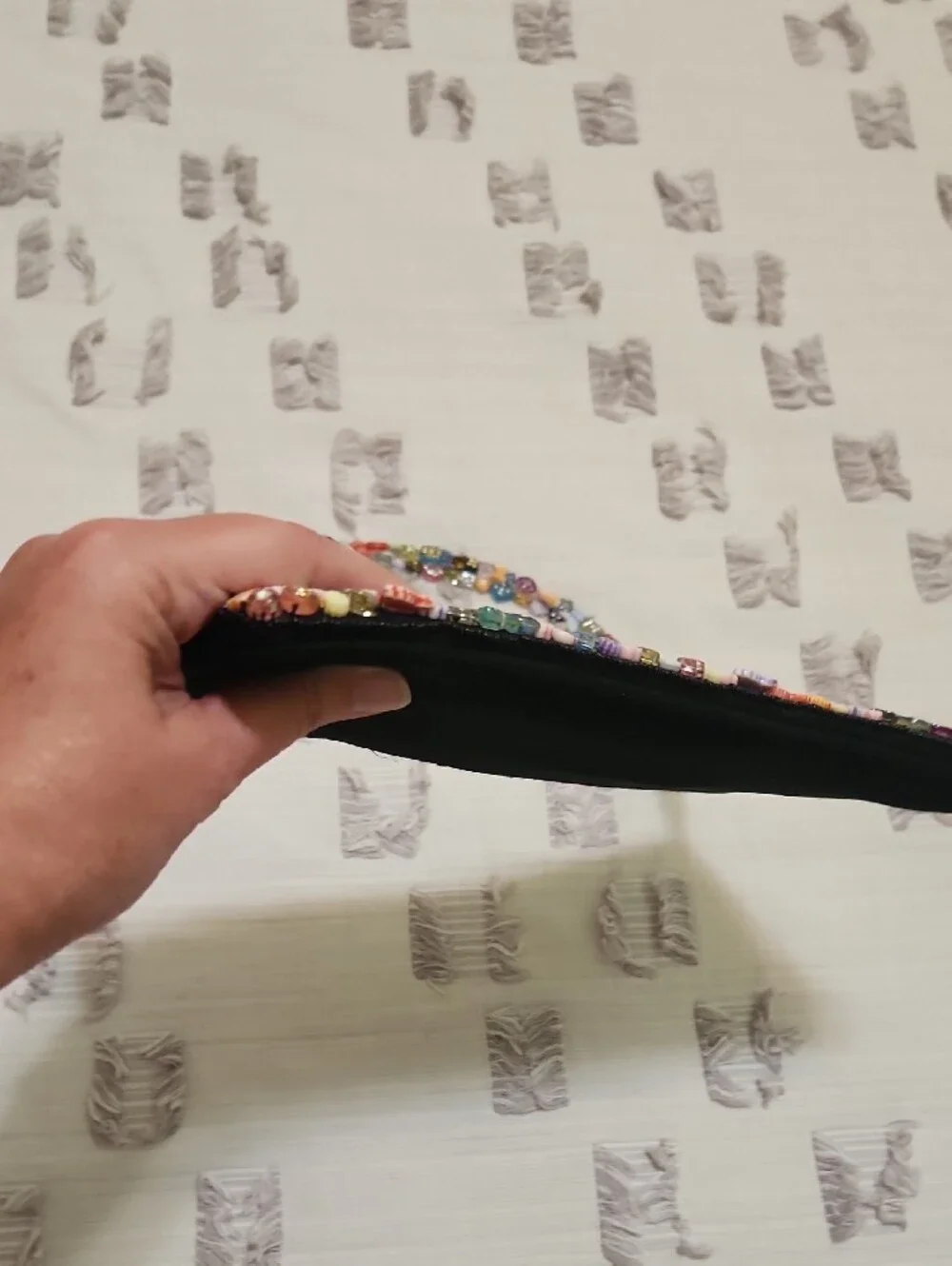 Multicolor Beaded Floral Evening Clutch